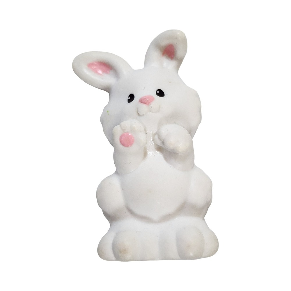 Fisher Price Springtime Friends White Bunny Rabbit Figure‎ 72594 Vintage 1996